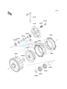 KX 85 A [KX85 MONSTER ENERGY] (A6F - A9FA) A8F drawing CLUTCH