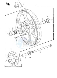 KZ 1300 B [B2] drawing REAR WHEEL_HUB