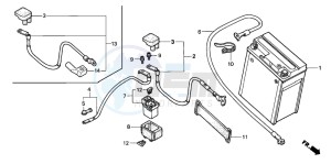 CB600F HORNET S drawing BATTERY