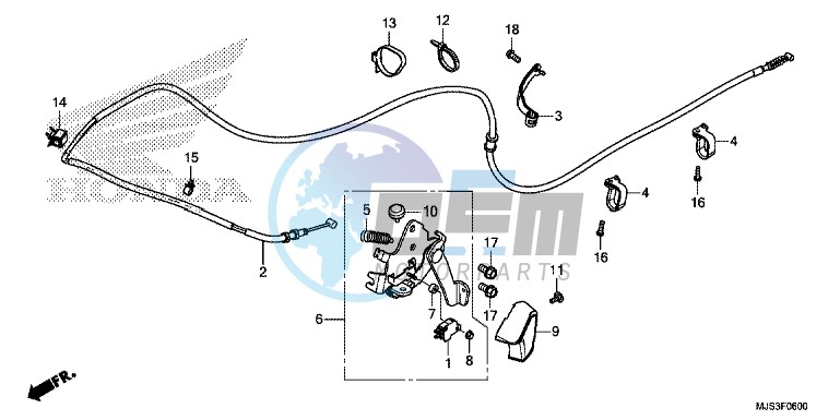 PARKING BRAKE LEVER