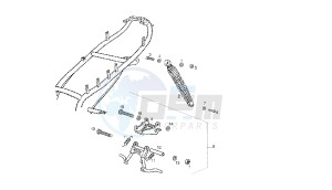 ATLANTIS - 50 CC Euro 2 2T drawing REAR SHOCK ABSORBER