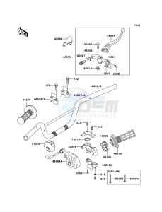 KLX110 KLX110-A4 EU drawing Handlebar