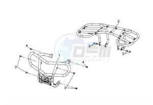 QUAD LANDER 300S drawing REAR LUGGAGE FRAME / FRONT LUGGAGE FRAME