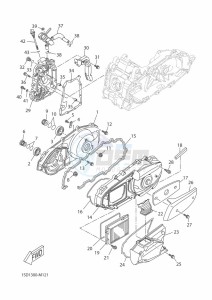 YP400RA XMAX 400 ABS (BL13) drawing REAR BRAKE CALIPER