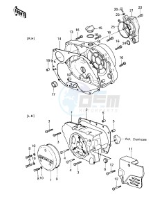 KZ 250 D [KZ250] (D1) [KZ250] drawing ENGINE COVERS -- 80 D1- -