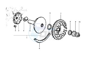 X9 125 drawing Driving pulley - Belt