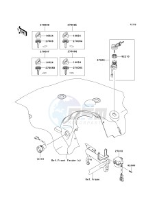 KVF700 D [PRAIRIE 700 4X4 TEAM GREEN SPECIAL EDITION] (6F) D6F drawing IGNITION SWITCH