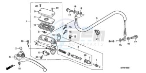 CBF1000A9 Europe Direct - (ED) drawing CLUTCH MASTER CYLINDER