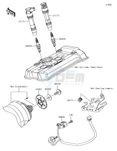 NINJA 650 EX650KJF XX (EU ME A(FRICA) drawing Ignition System