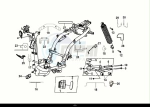 ORBIT III 50 (XE05W2-NL) (E5) (M1) drawing FRAME BODY - ENGINE MOUNT