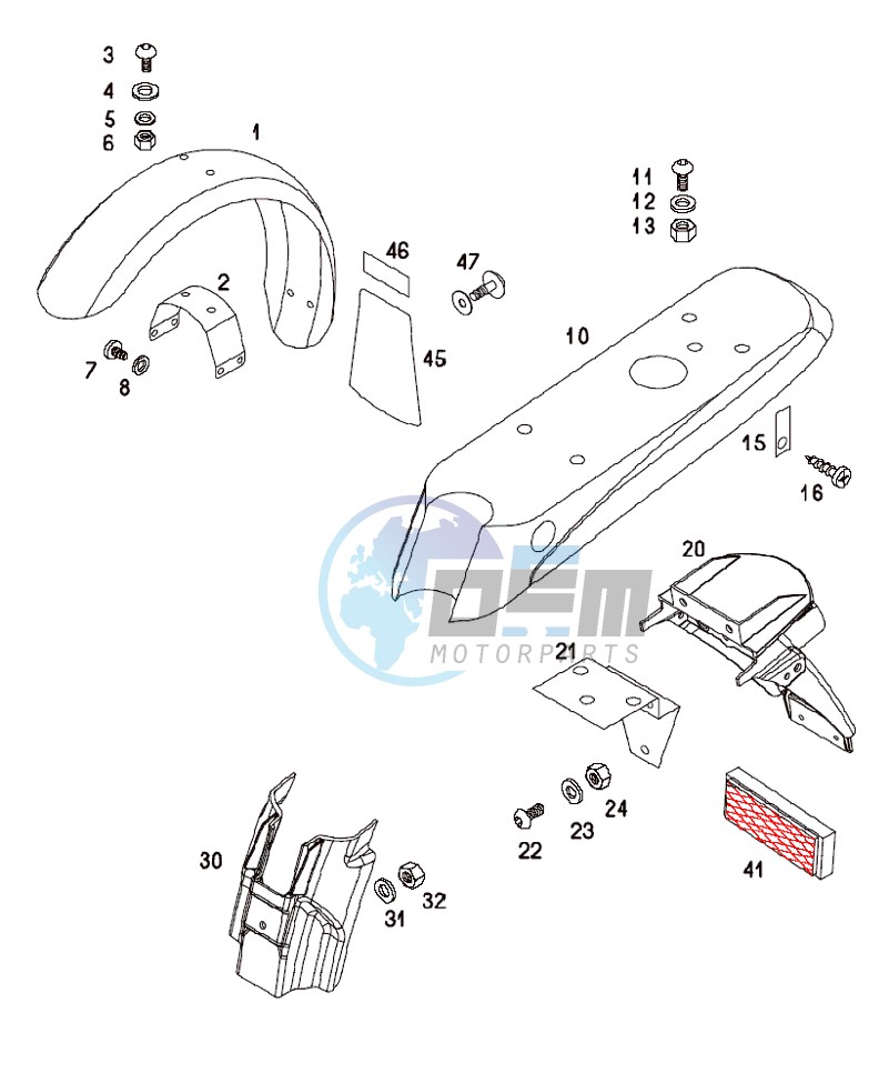 Mudguards-rearshield