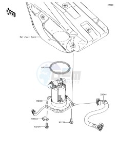 KX250F KX252AJF EU drawing Fuel Pump