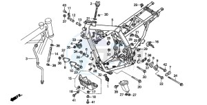 NX650 500 DOMINATOR drawing FRAME BODY