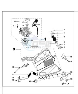 FIGHT 4 50 4T PURE drawing CARBURETTOR