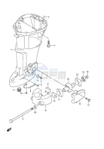 DF 25 V-Twin drawing Drive Shaft Housing