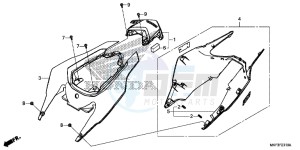 CBR1000S2 2ED - (2ED) drawing REAR COWL