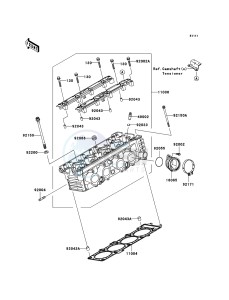 Z1000 ZR1000-A3H FR GB XX (EU ME A(FRICA) drawing Cylinder Head