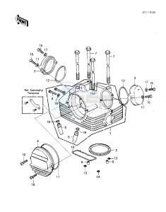 KLT 200 C [KLT200] (C1) | DIFFIRENTIAL AXLE [KLT200] drawing CYLINDER HEAD_COVERS -- 83 KLT200-C1- -