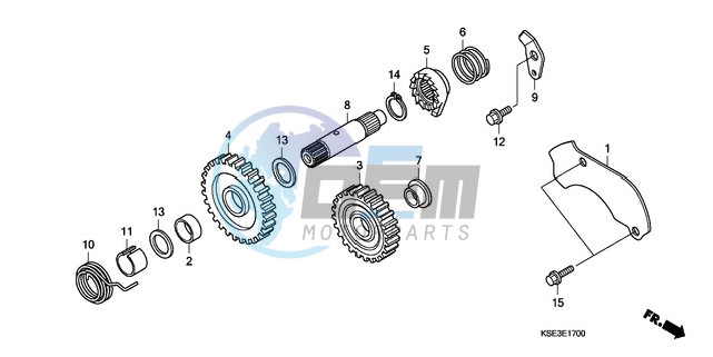 KICK STARTER SPINDLE