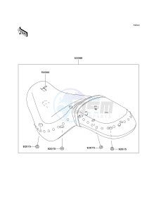 VN 900 D[VULCAN 900 CLASSIC LT] (6F-9F) D9F drawing SEAT