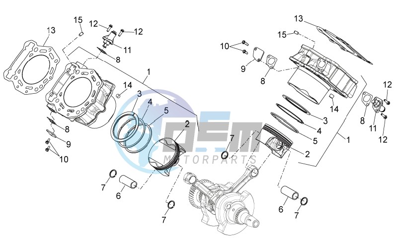 Cylinder with piston