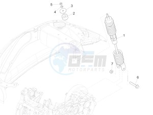 SPRINT 50 4T 3V E4-2020 (NAFTA) drawing Rear suspension - Shock absorber/s