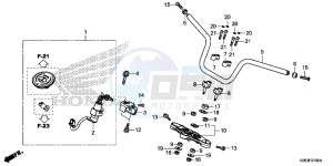 MSX125E MSX125 UK - (E) drawing HANDLE PIPE