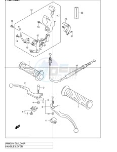 AN400 (E2) Burgman drawing HANDLE LEVER (MODEL K1 K2)