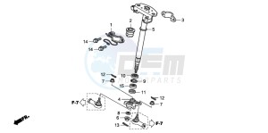 TRX420FM FOURTRAX drawing STEERING SHAFT