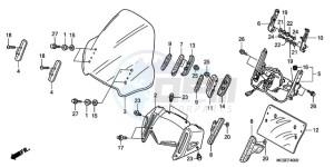 ST1300A9 ED / ABS MME drawing WIND SCREEN