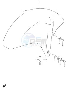 GSX-R750 (E2) drawing FRONT FENDER (MODEL W X)