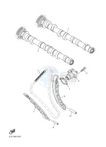 YZF-R1 998 R1 (2CRJ 2CRK) drawing CAMSHAFT & CHAIN