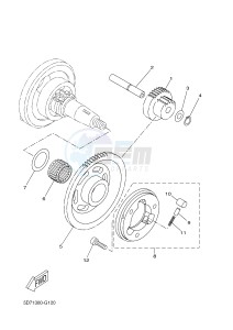 MT125A MT-125 ABS (5D7M) drawing STARTER CLUTCH