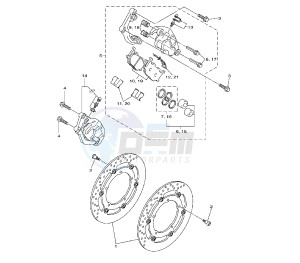 XJ6-NA ABS 600 drawing FRONT BRAKE CALIPER