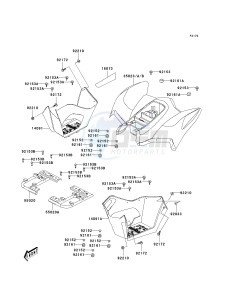 KSF 50 B [KFX50] (B7F-B9S) B9S drawing REAR FENDER-- S- -