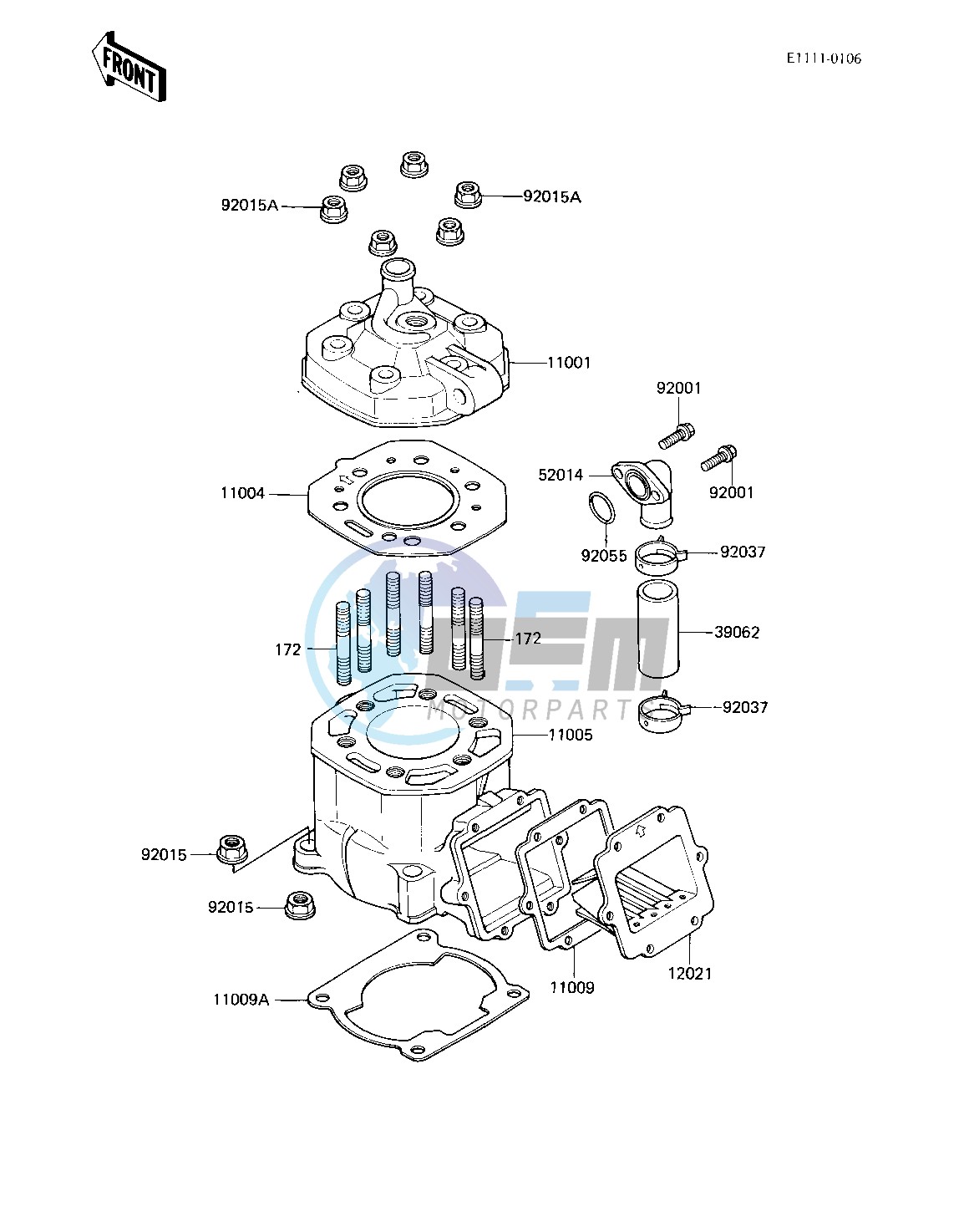 CYLINDER HEAD_CYLINDER_REED VALVE -- 83 KX250-C1- -