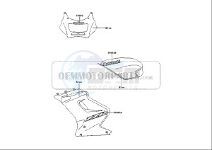 ZZR 250 (EU) drawing DECALS EX250-H14 BLUE