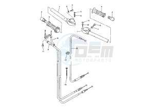 YZF R 6 600 drawing STEERING HANDLE – CABLE