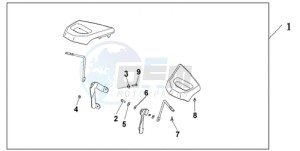 GL1800A SI - (SI) drawing PASSENGER ARMREST