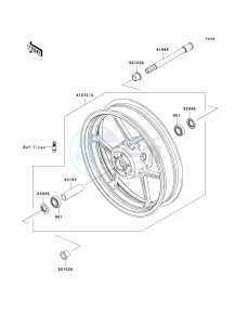 ZR 750 K [Z750S] (K6F) K6F drawing FRONT WHEEL