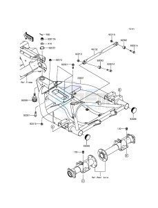 MULE 600 KAF400BGF EU drawing Swingarm