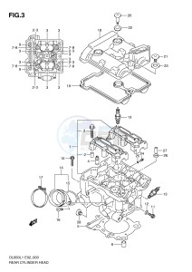 DL650 (E2) V-Strom drawing REAR CYLINDER HEAD