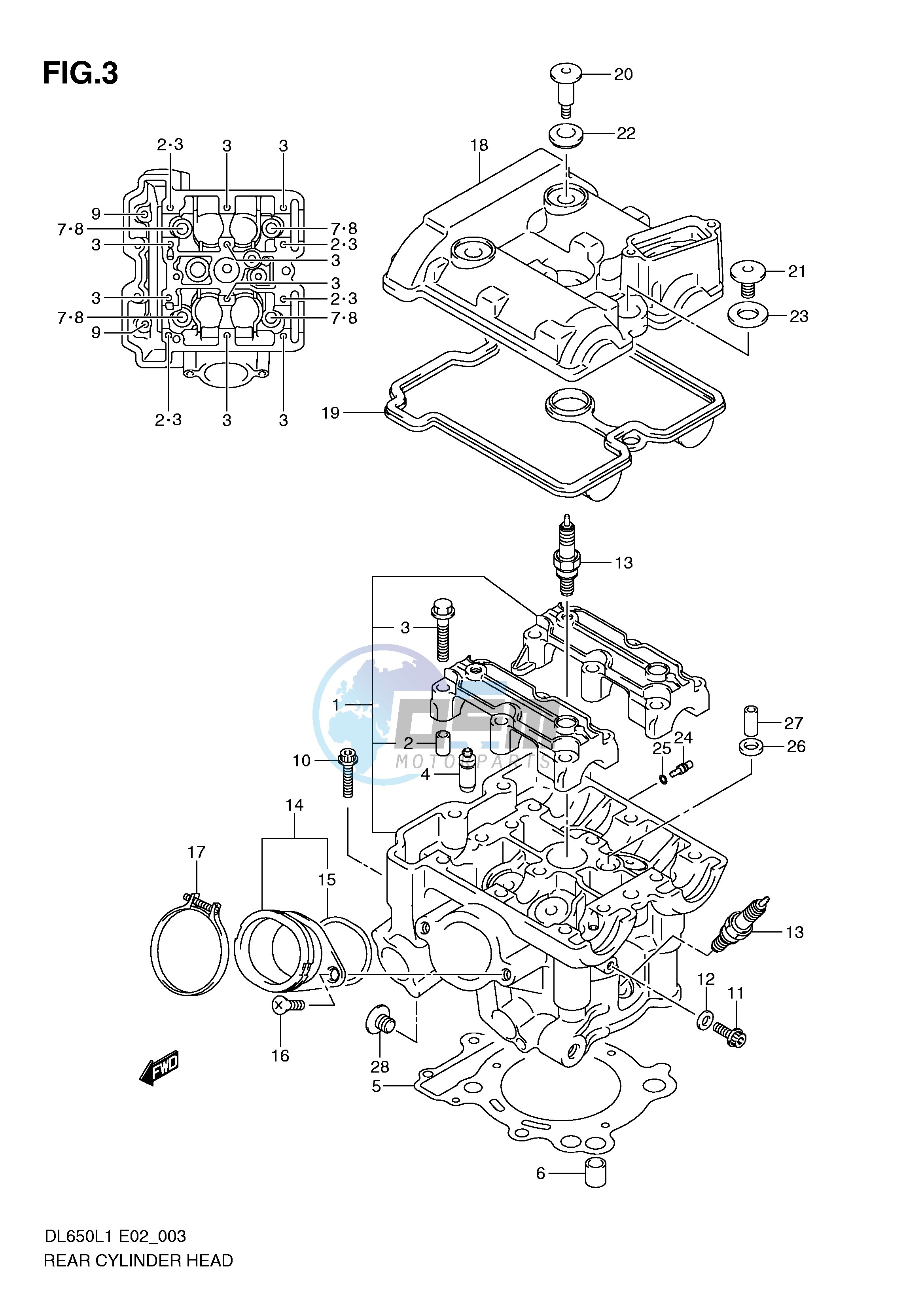 REAR CYLINDER HEAD