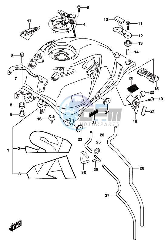 FUEL TANK (GSX-S125MLXL8 P21)