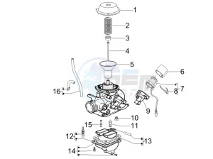 Liberty 150 4t Sport e3 drawing Carburetors components