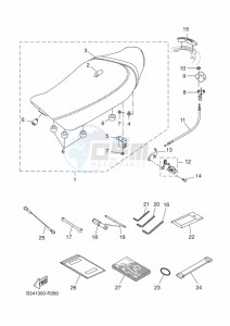 XSR700 MTM690D-U (BJY2) drawing SEAT