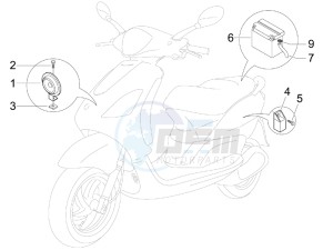 Fly 50 4t drawing Remote control switches - Battery - Horn