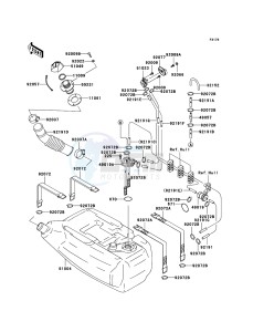 JET SKI 900 STX JT900-E2 FR drawing Fuel Tank