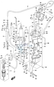 DF 250 drawing Fuel Pump/Fuel Vapor Separator SS Model