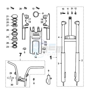 FOX LN BN drawing FRONT FORK / STEERINGHEAD